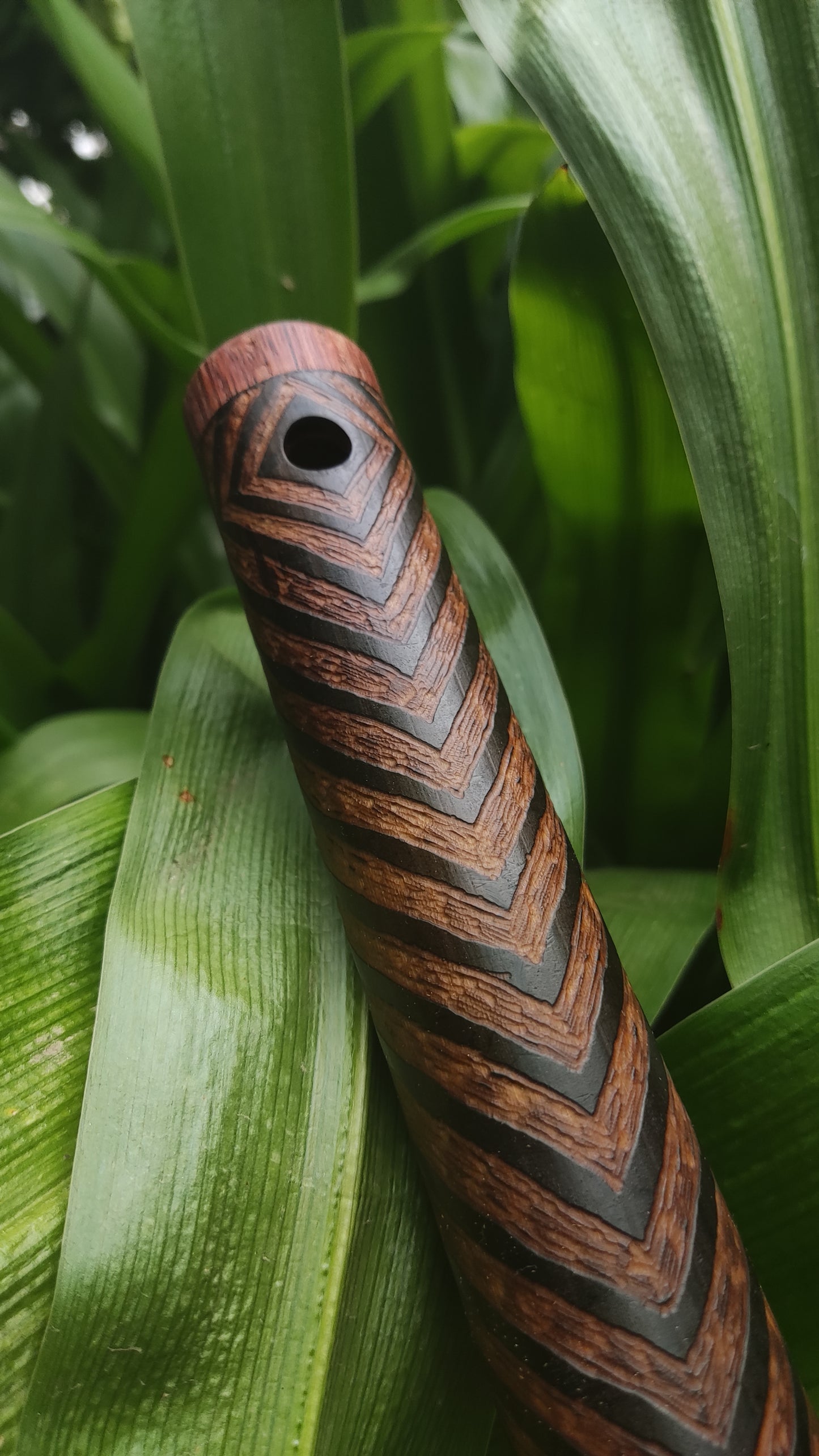Deep Meditation Flute in low G#3 Akebono Ethnically Carved . Unique Handmade Bamboo Flute | Rui Gomes