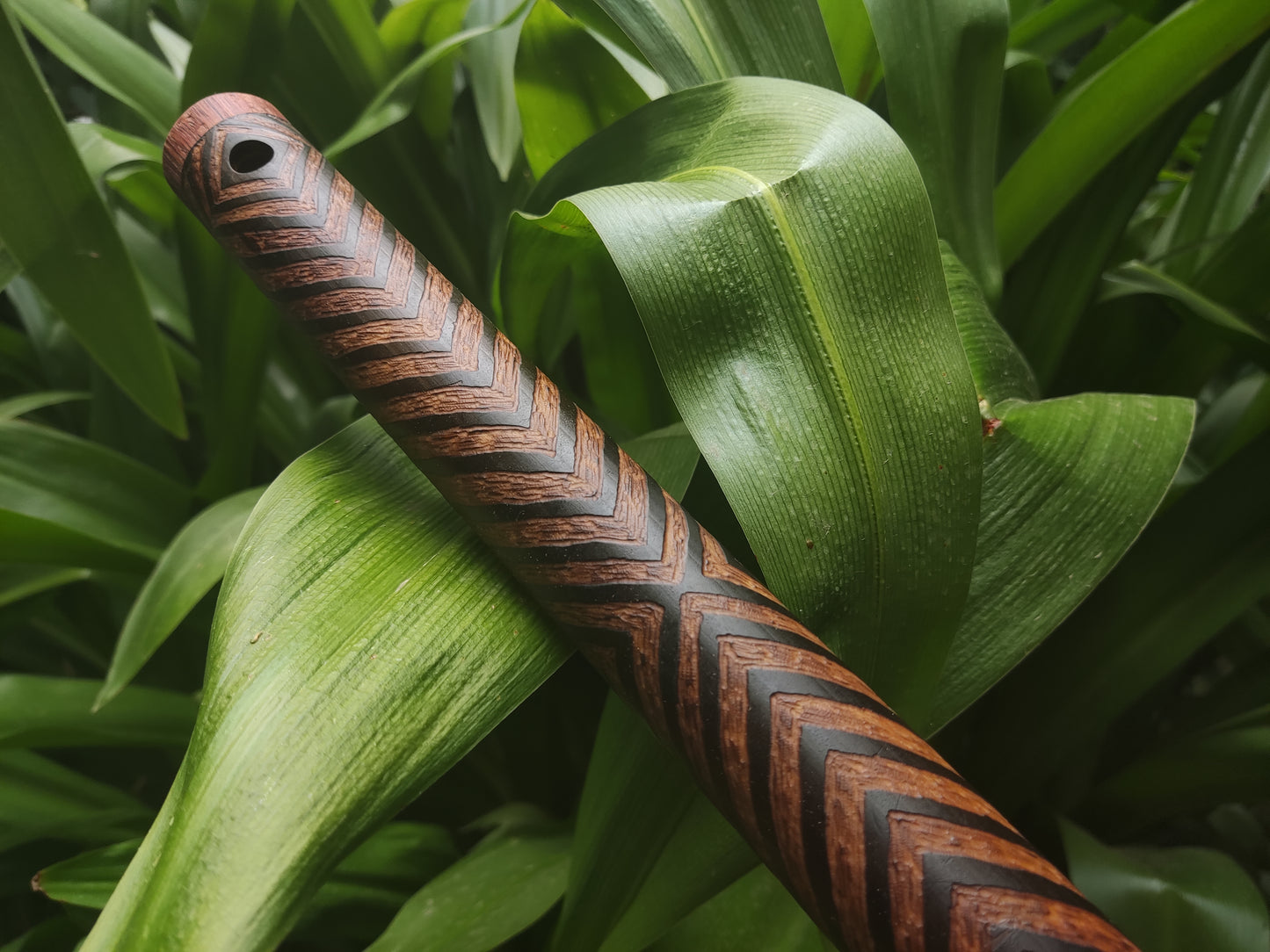 Deep Meditation Flute in low G#3 Akebono Ethnically Carved . Unique Handmade Bamboo Flute | Rui Gomes