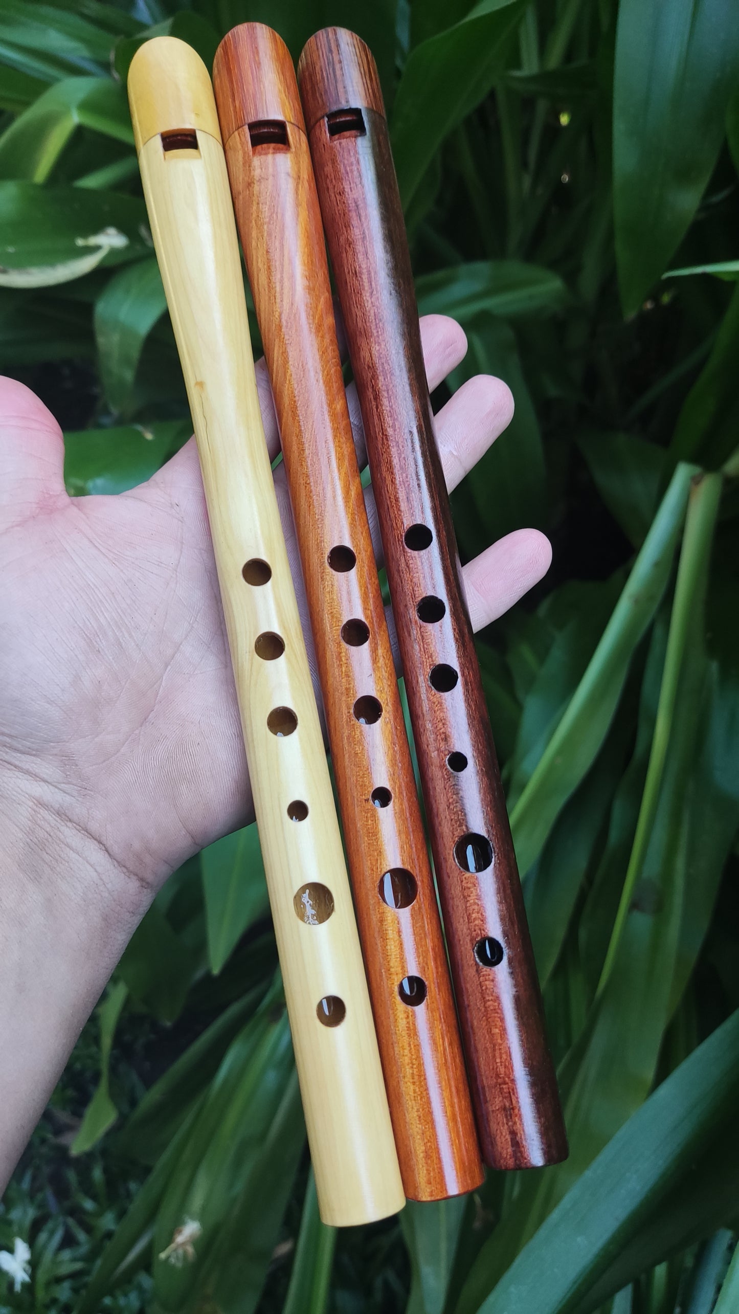 Wooden Irish Whistle in High D, handmade Penny Whistles by Rui Gomes