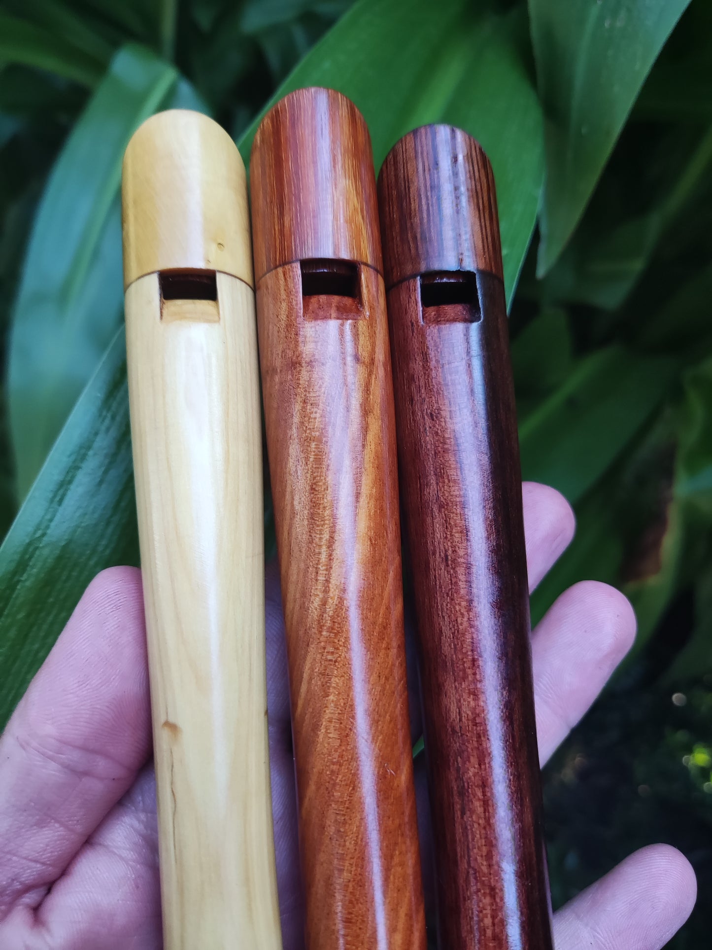 Wooden Irish Whistle in High D, handmade Penny Whistles by Rui Gomes