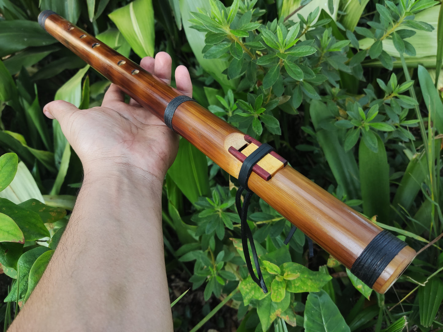 For Léandre: two Native American Style Flutes: Ethnic Native American Style flute in E4 and Dragon Skin in High C