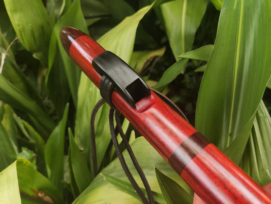Native American Style flute in A made with Padauk and Rosewood by Rui Gomes