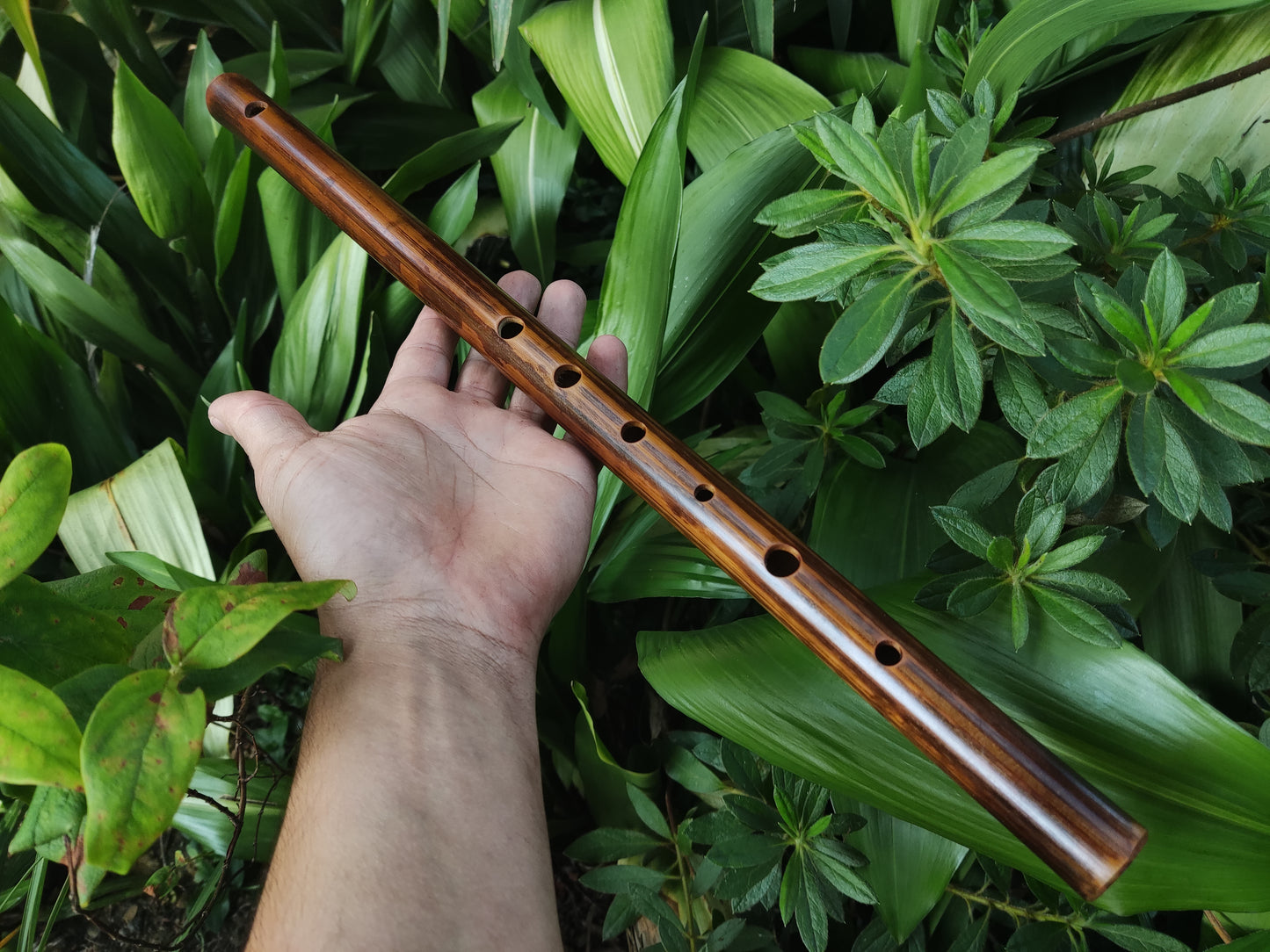 F Major Transverse Flute | Fire treated bamboo | Rui Gomes