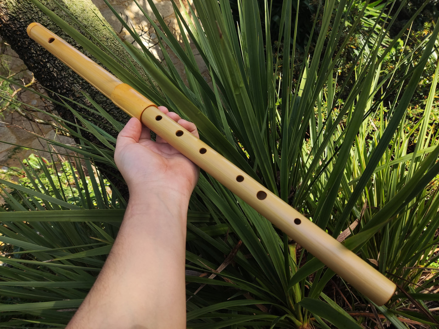 Low D Irish Flute made with Bamboo & Boxwood