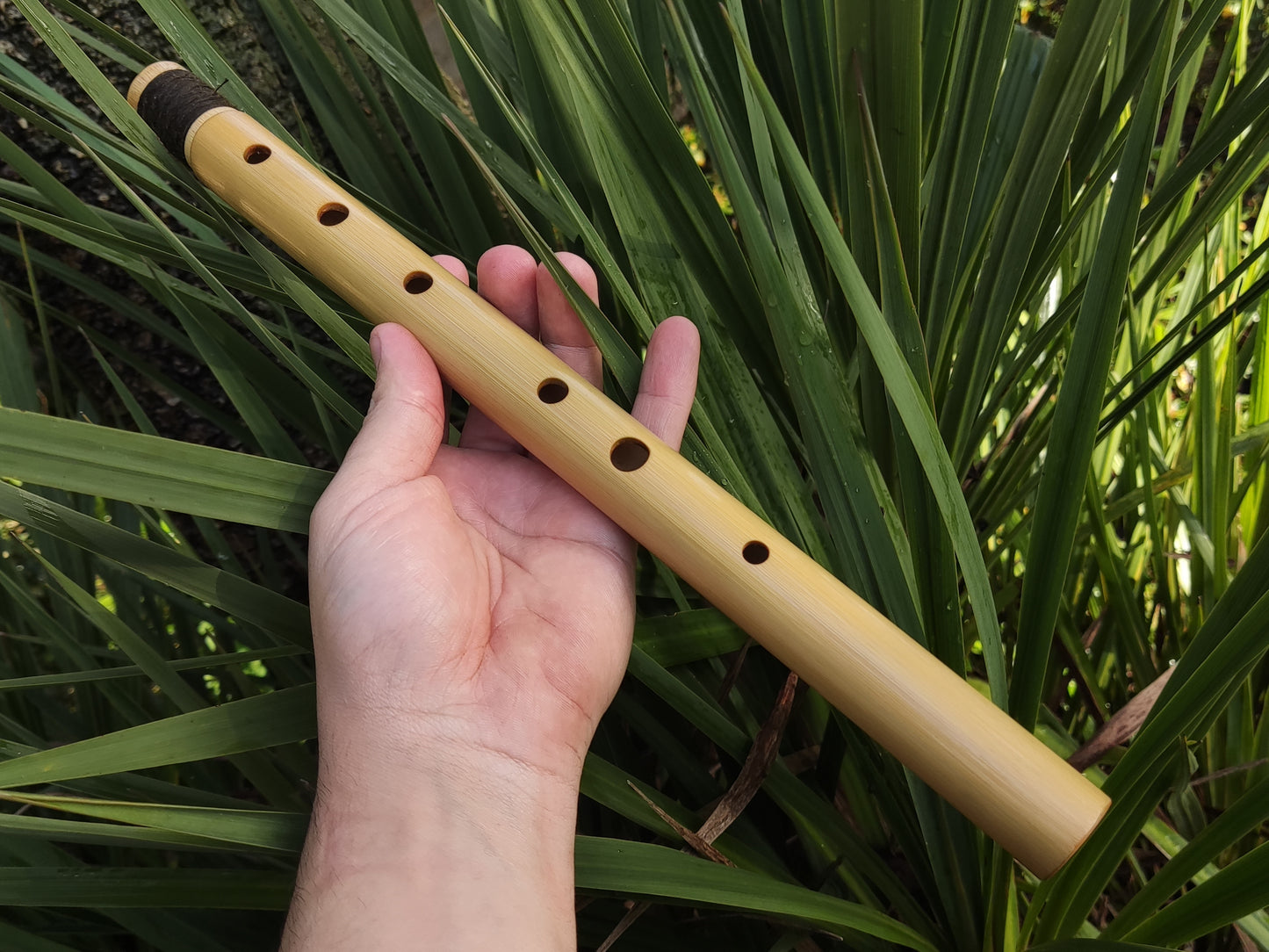 Low D Irish Flute made with Bamboo & Boxwood