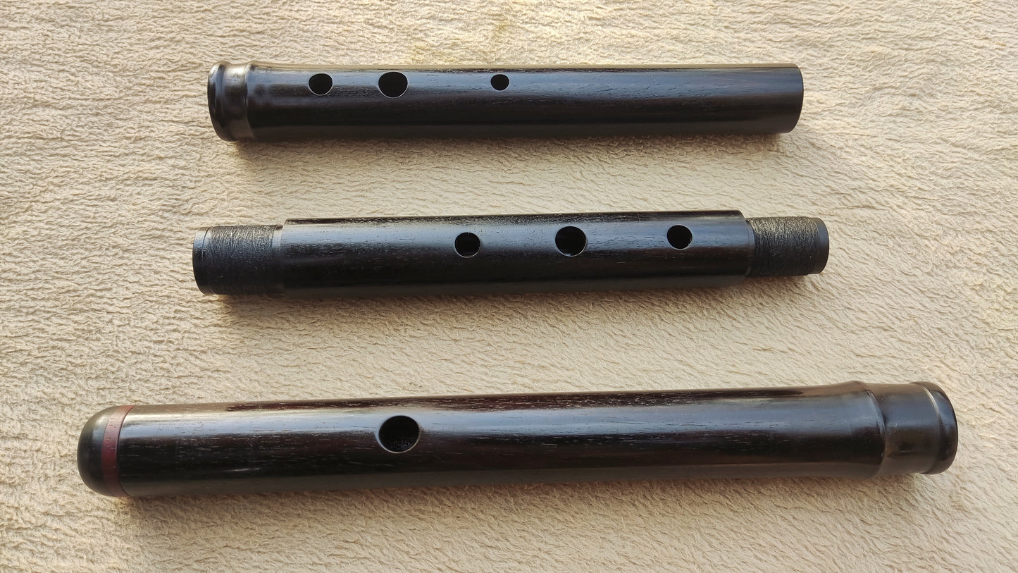 Irish Flute in D made of African Blackwood & Mopane | Rui Gomes