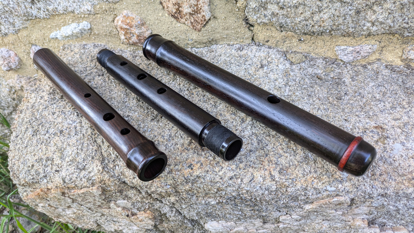 Irish Flute in D made of African Blackwood & Mopane | Rui Gomes