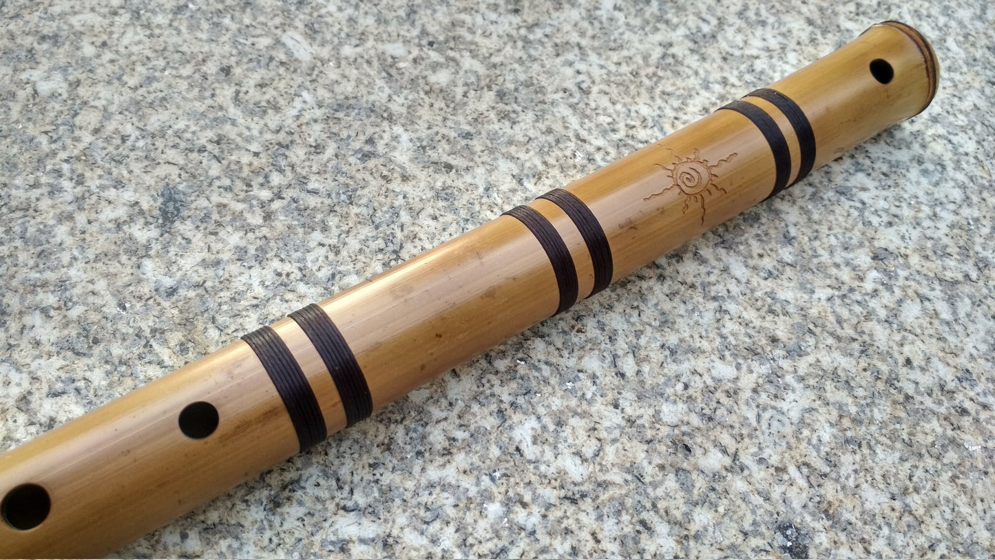 RESERVED for Uta: Bamboo Flutes in the key of Low C and Low D. Meditative Oriental Zen Buddhist Flute. Raga flute