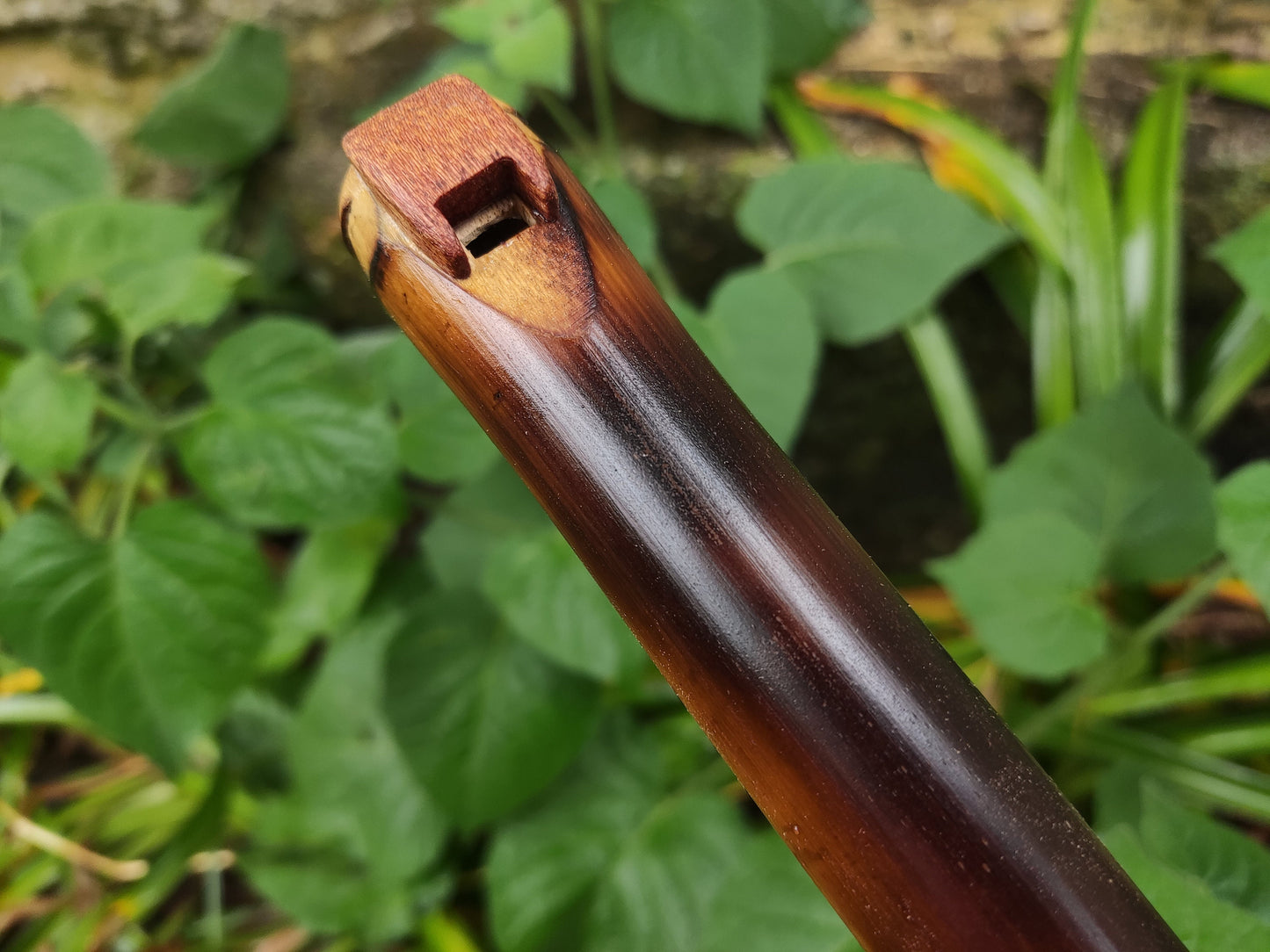 Flutes for Mandy: NA Style flute in low E with Mahogany mouthpiece & G major fipple flute