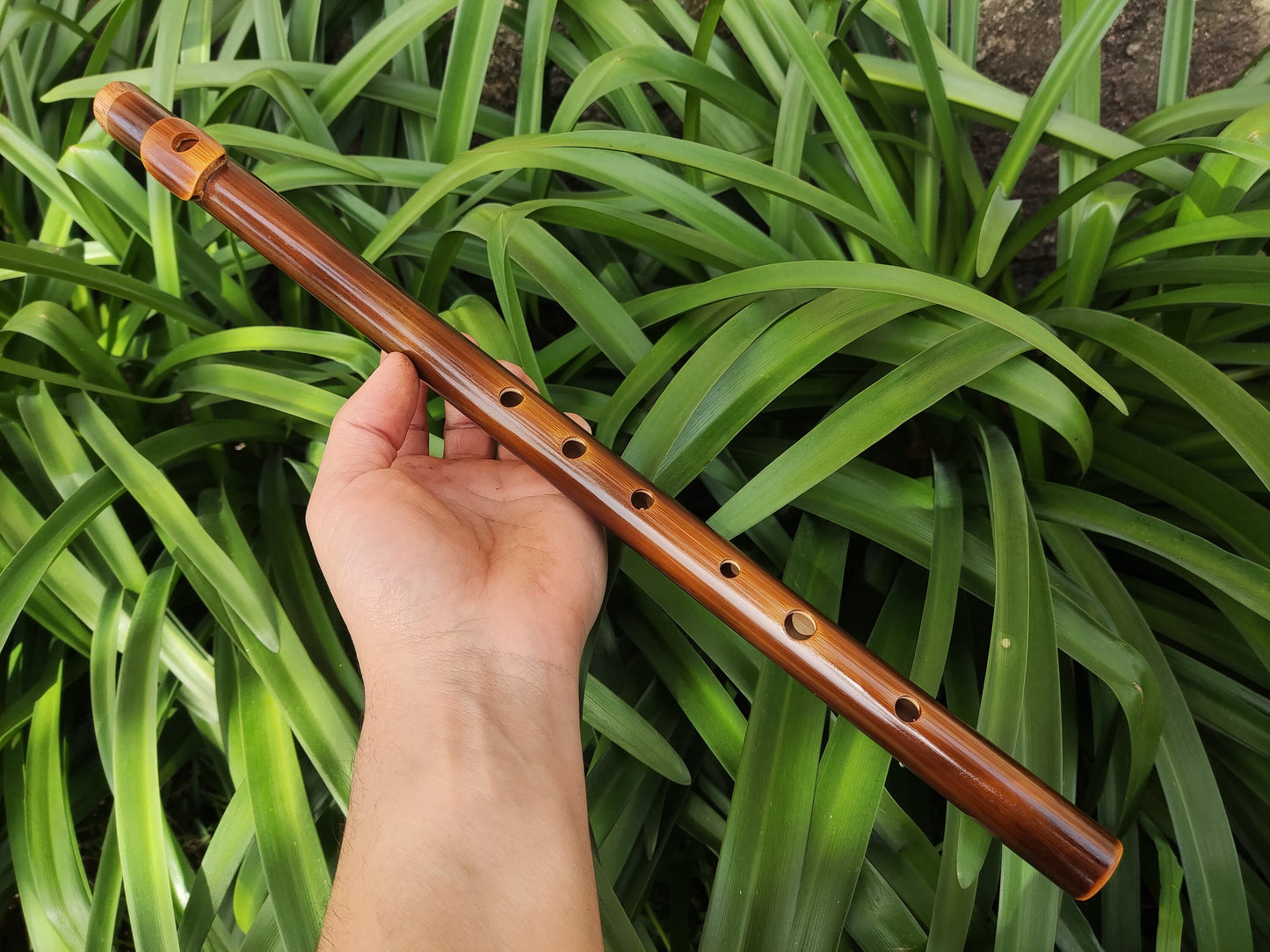 G Major Bamboo Transverse Flute concert tuned at A440. Handmade bamboo flute for folk and world music.
