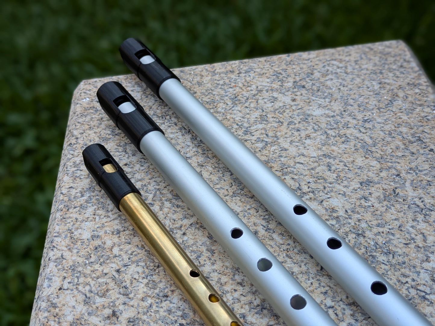 Aluminium Whistle in A | Tunable Alto Whistle for Irish or Folk Music | Simple 6 hole Handmade Tin Whistle | Sweet tones | Rui Gomes