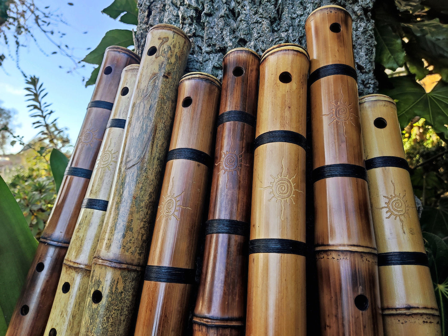 Exotic Kokin-Akebono Bass Bamboo Flute. Oriental flute. Deep meditation flute. Japanese sounding flute.