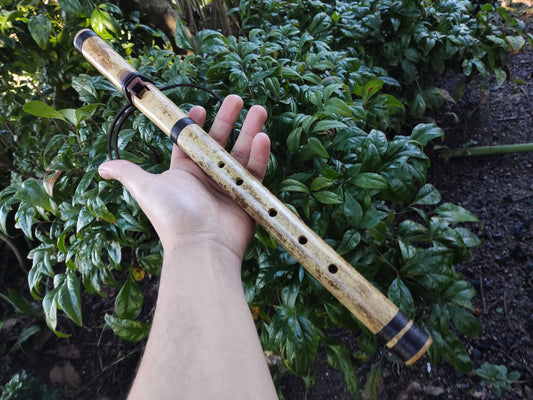 Pocket Native American and Oriental Style Bamboo flute in A | Rui Gomes