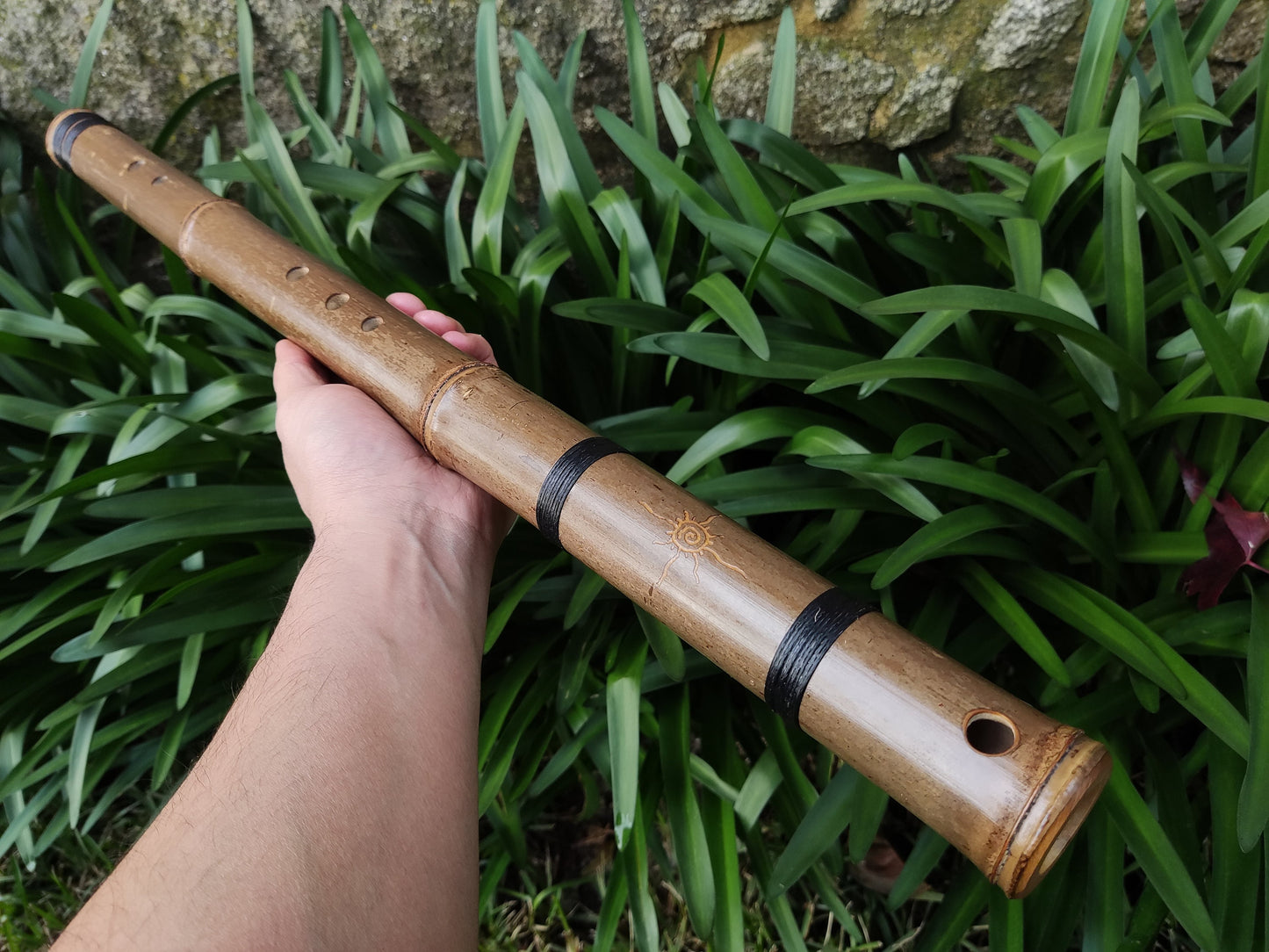 Exotic Kokin-Akebono Bass Bamboo Flute. Oriental flute. Deep meditation flute. Japanese sounding flute.