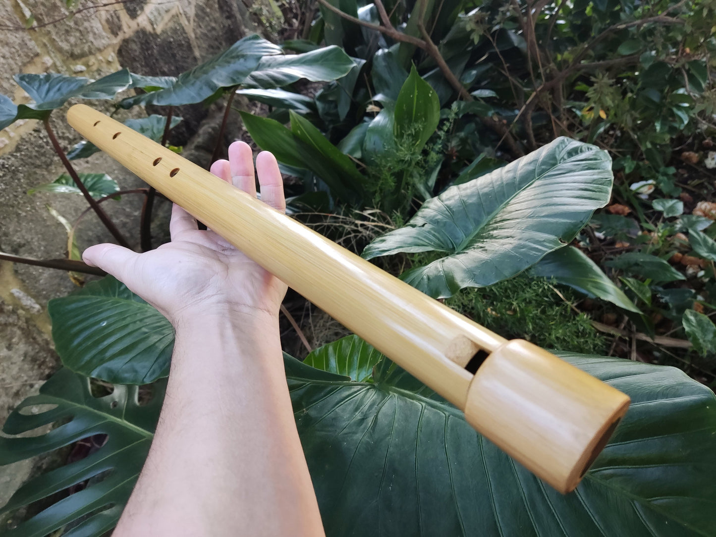 The Giant Whistle! Deep meditative Bamboo Flute in Low B | Rui Gomes