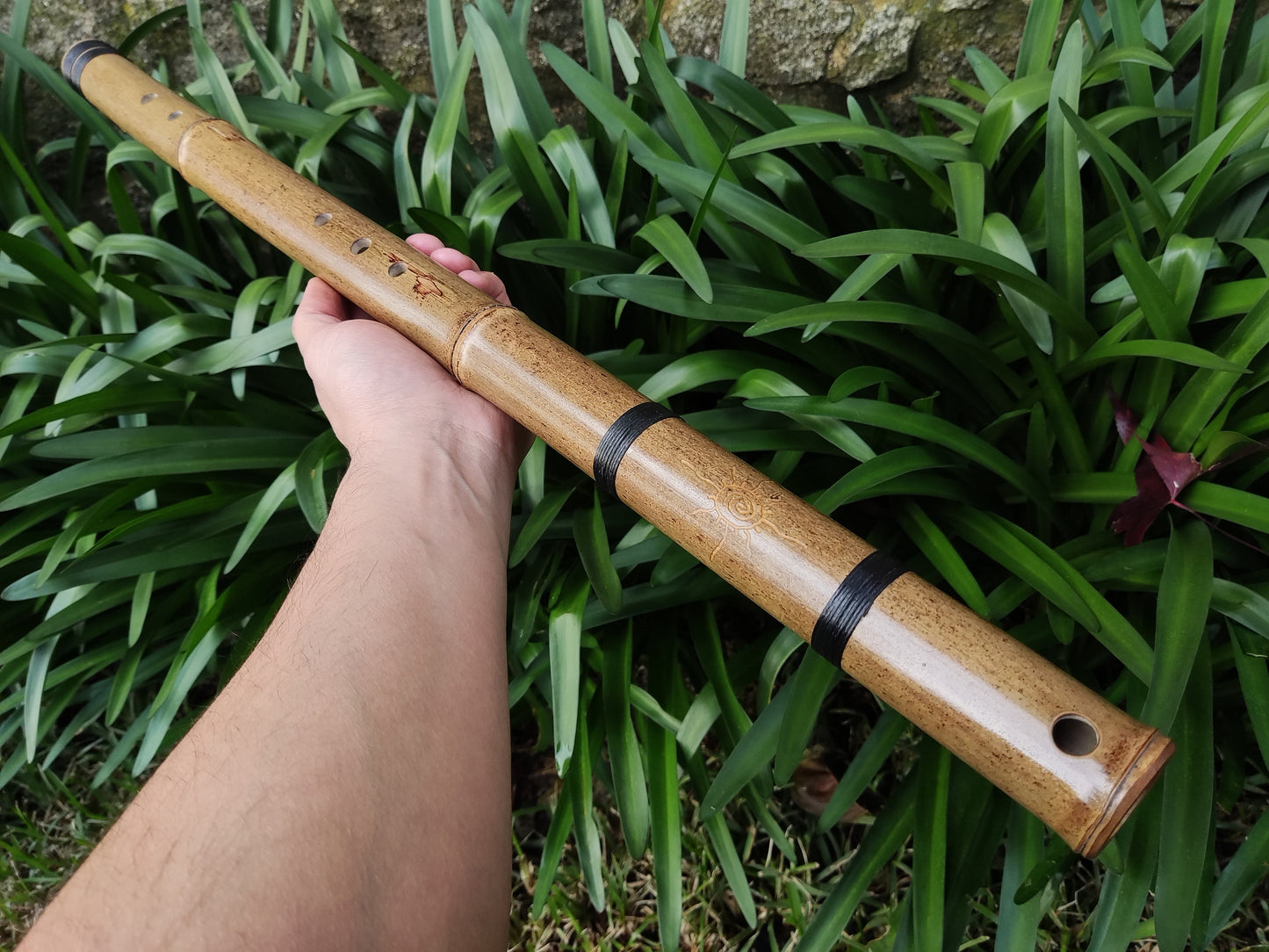 Exotic Kokin-Akebono Bass Bamboo Flute. Oriental flute. Deep meditation flute. Japanese sounding flute.
