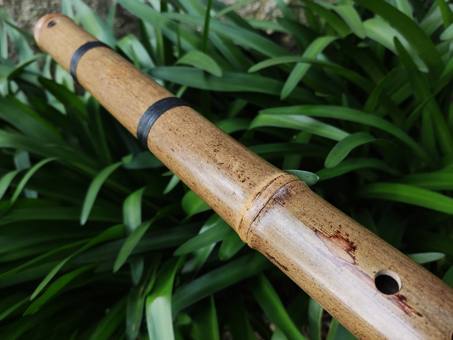 Exotic Kokin-Akebono Bass Bamboo Flute. Oriental flute. Deep meditation flute. Japanese sounding flute.