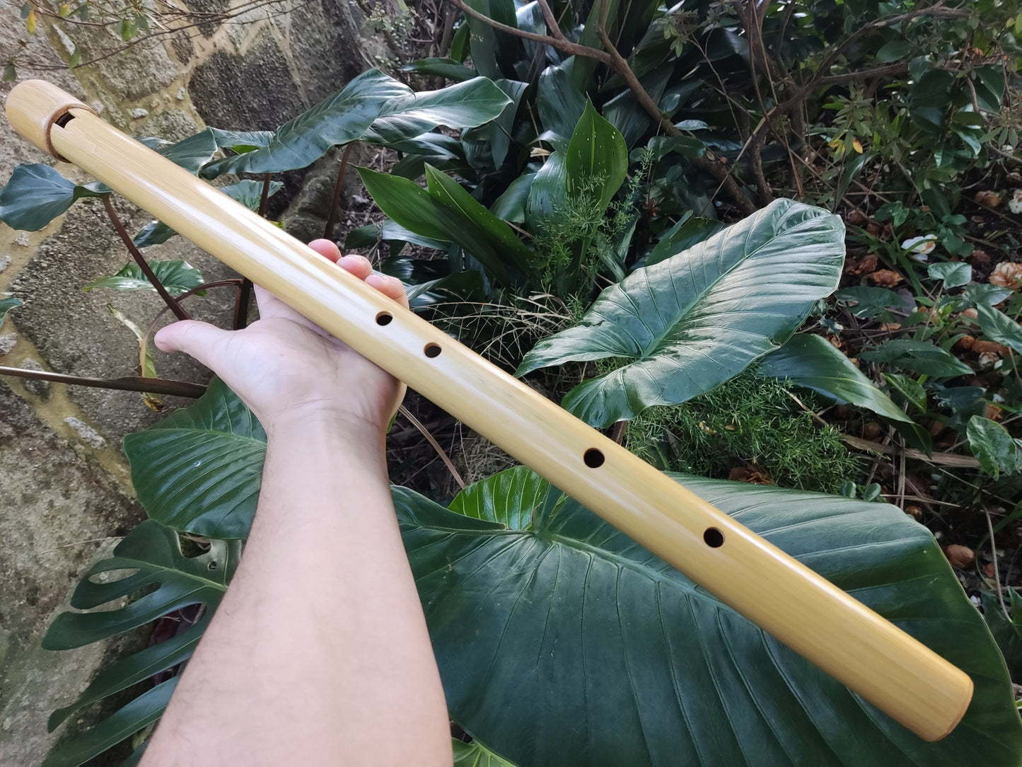 The Giant Whistle! Deep meditative Bamboo Flute in Low B | Rui Gomes