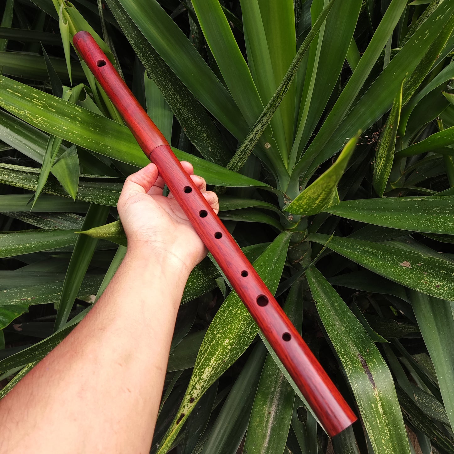 Wooden Flute in the key of F made in Padauk by Rui Gomes