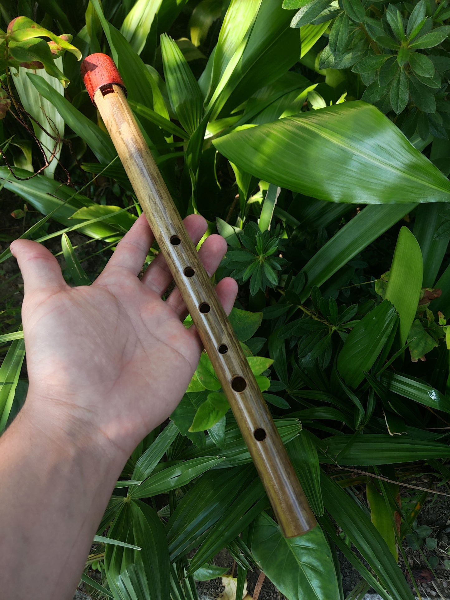 Handmade Bamboo Whistle in B flat, Wooden Penny Whistle in B flat