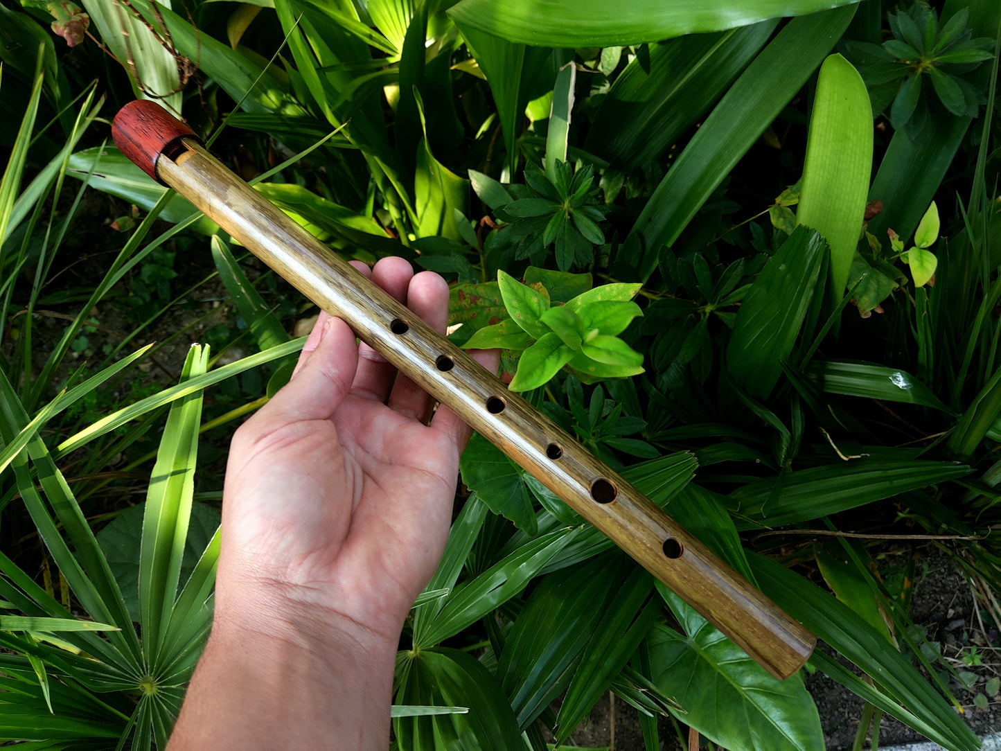 Handmade Bamboo Whistle in B flat, Wooden Penny Whistle in B flat