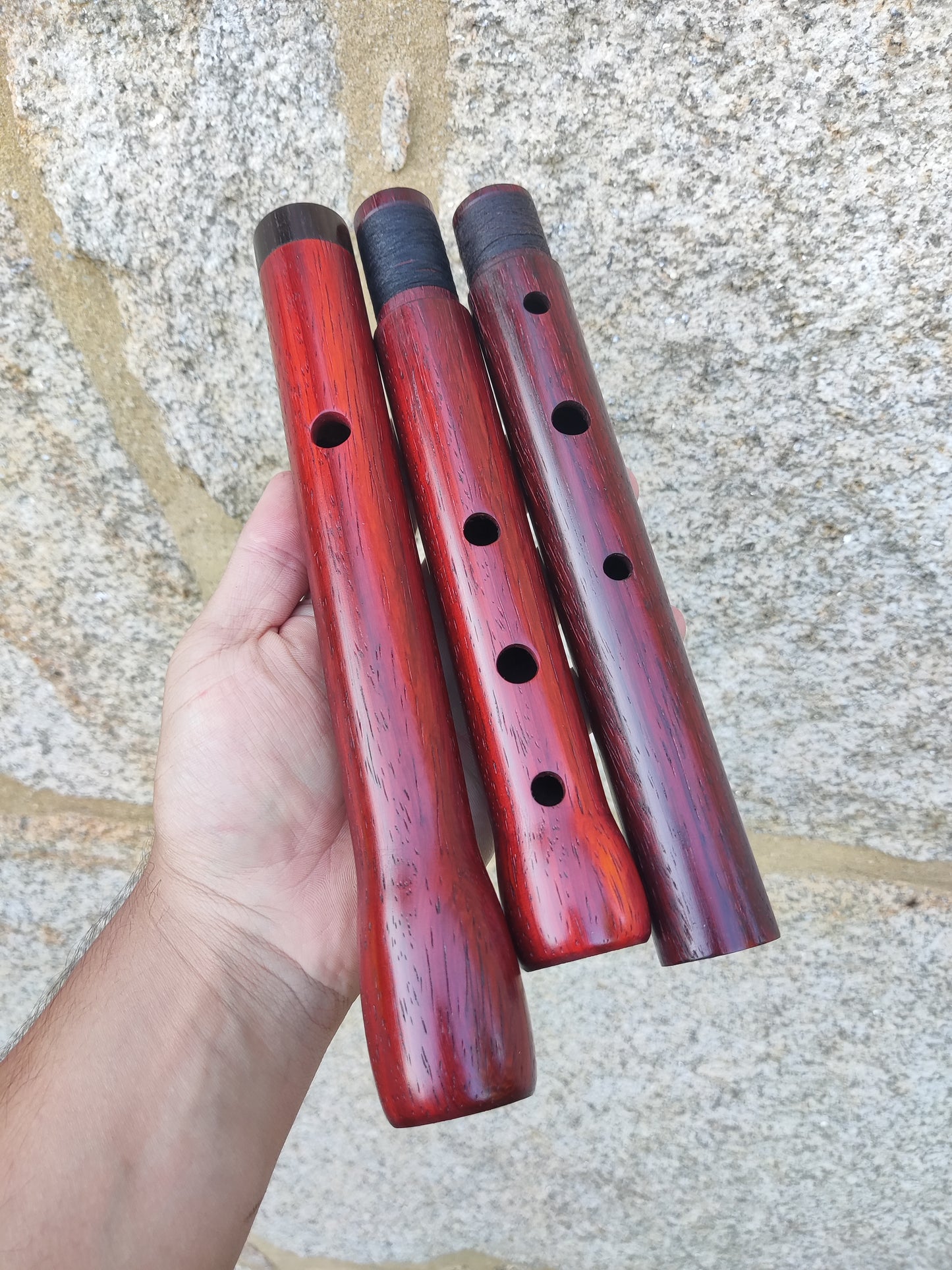 Low D Transverse Flute in Padauk | Rui Gomes