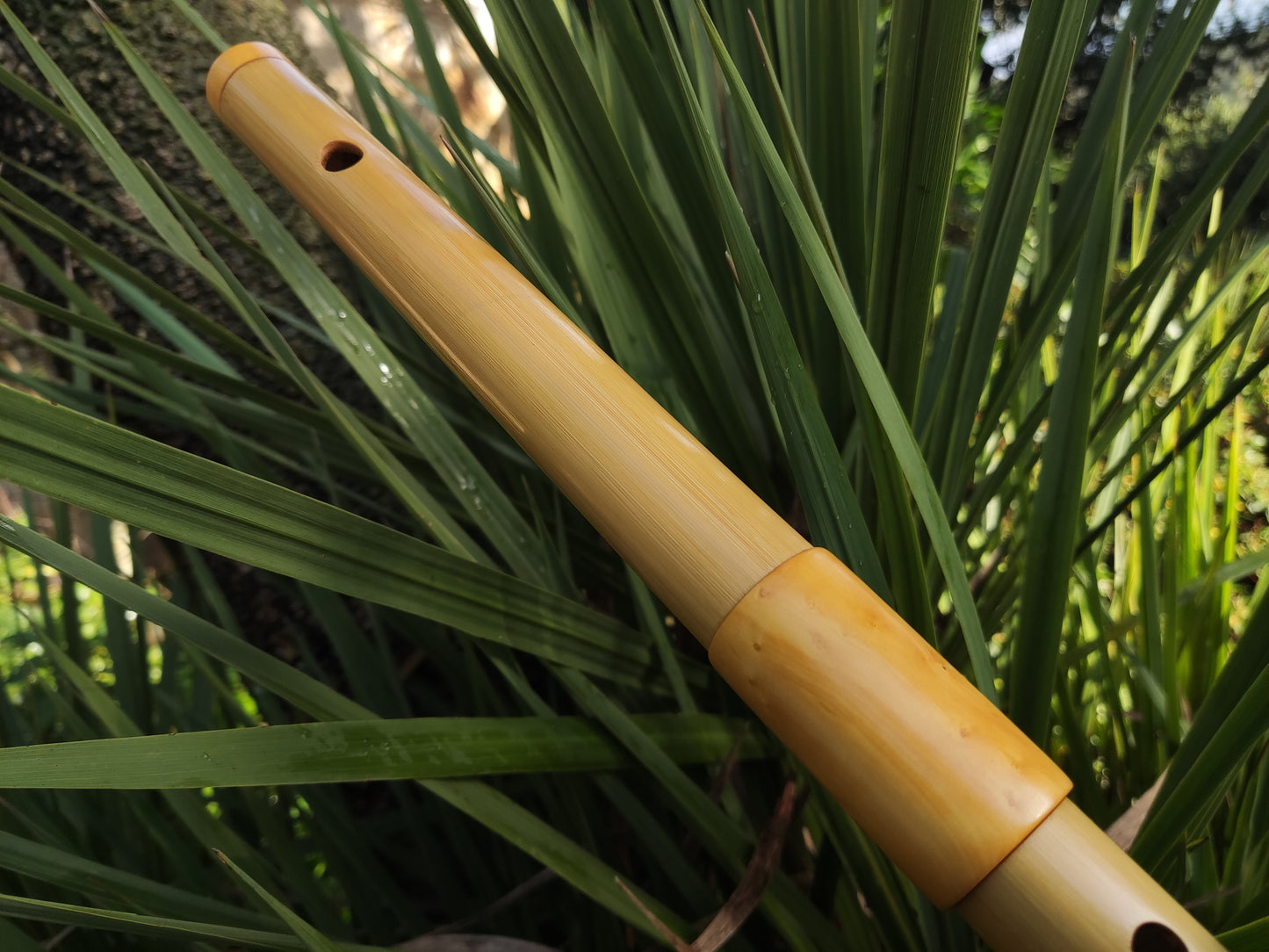 Low D Irish Flute made with Bamboo & Boxwood