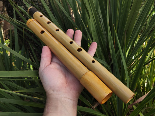 Low D Irish Flute made with Bamboo & Boxwood