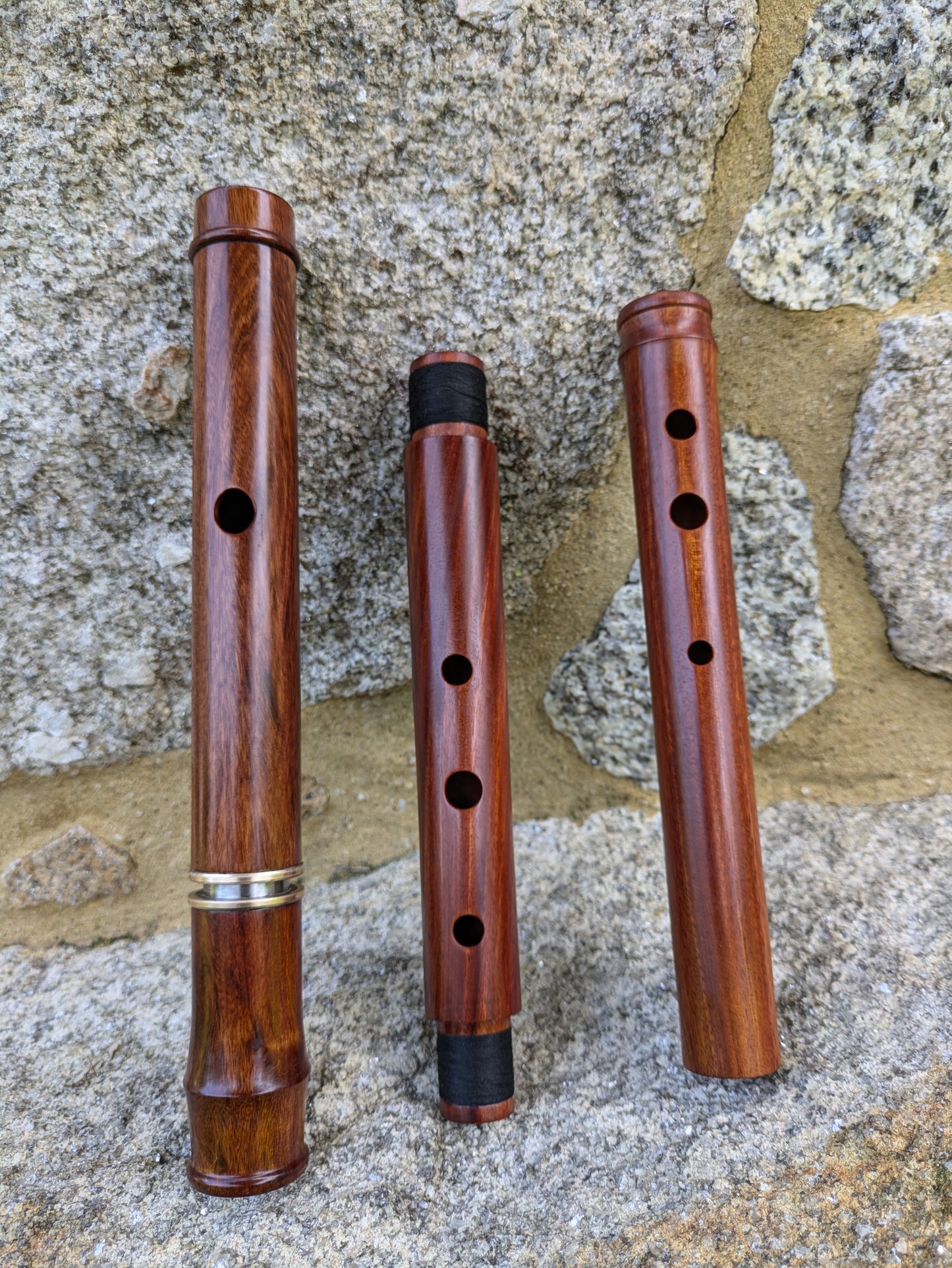 Irish Flute in D made of African Blackwood & Mopane | Rui Gomes