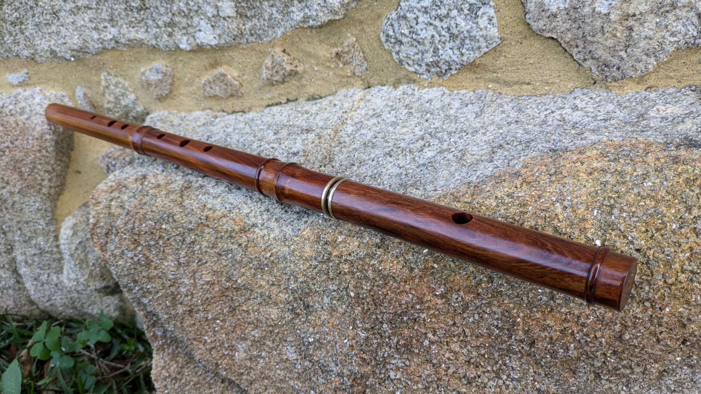 Irish Flute in D made of African Blackwood & Mopane | Rui Gomes