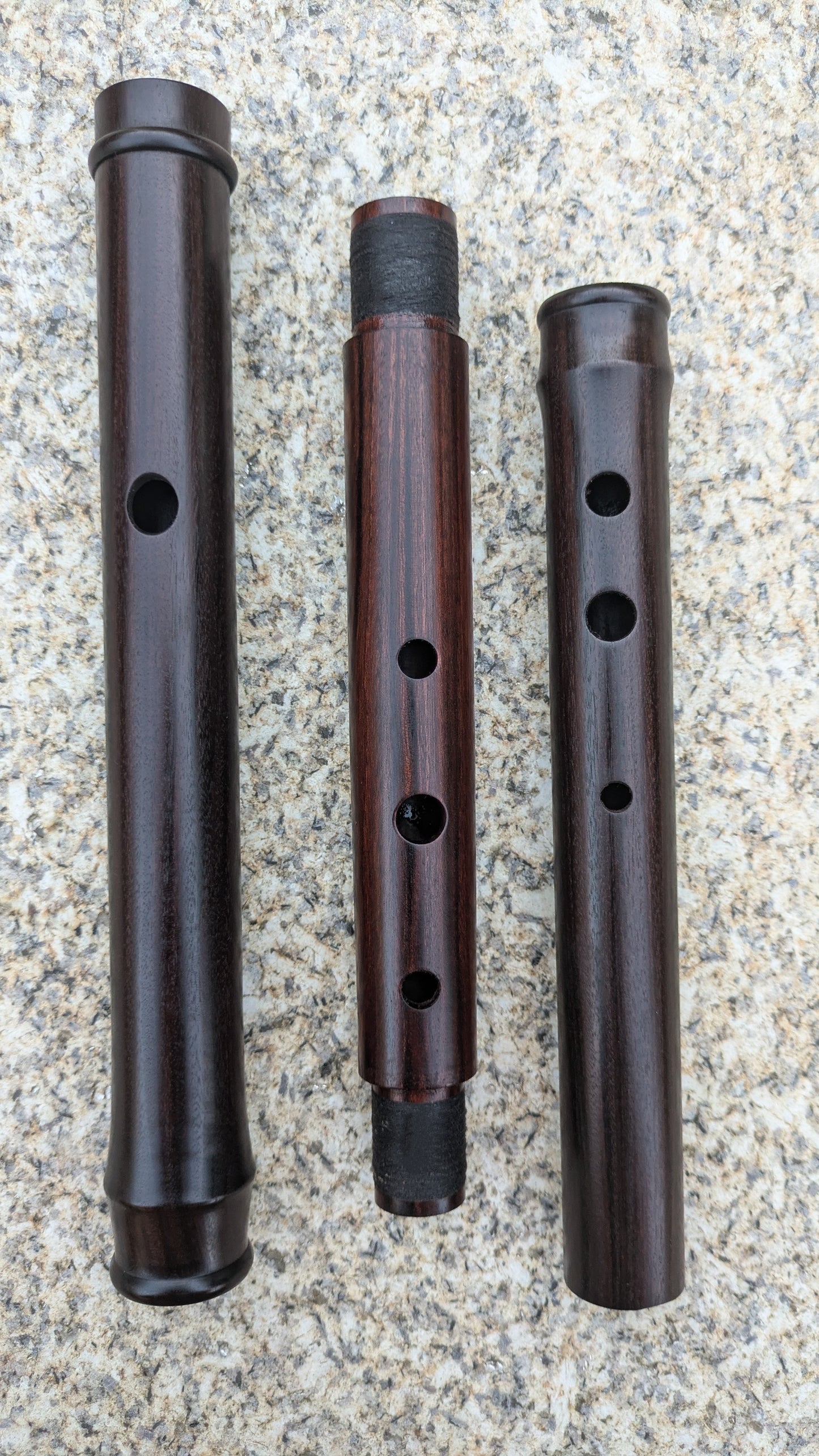 Irish Flute in D made of African Blackwood & Mopane | Rui Gomes