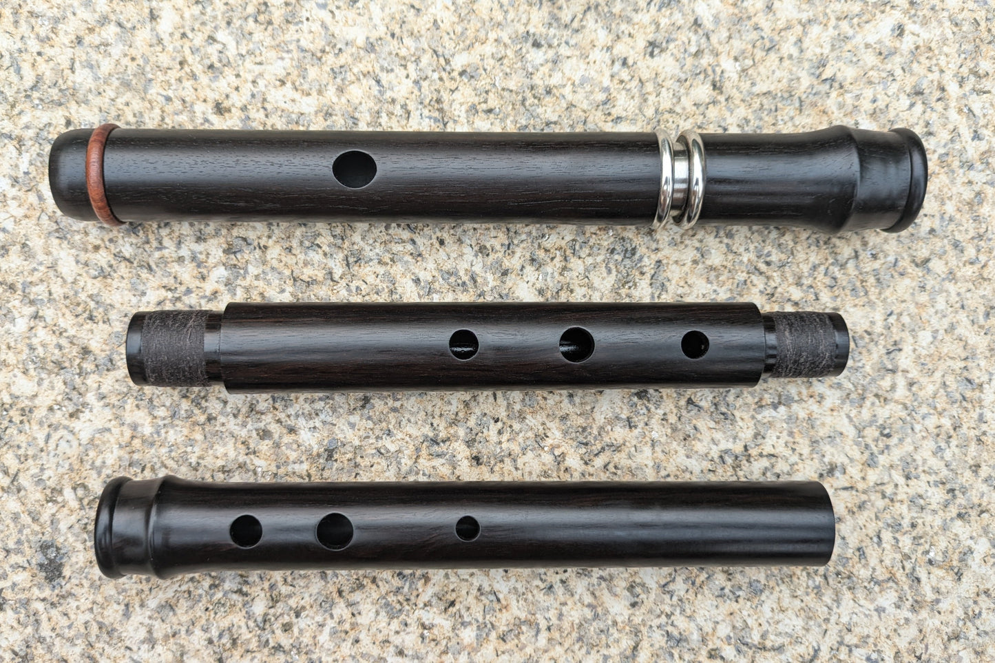 Irish Flute in D made of African Blackwood & Mopane | Rui Gomes