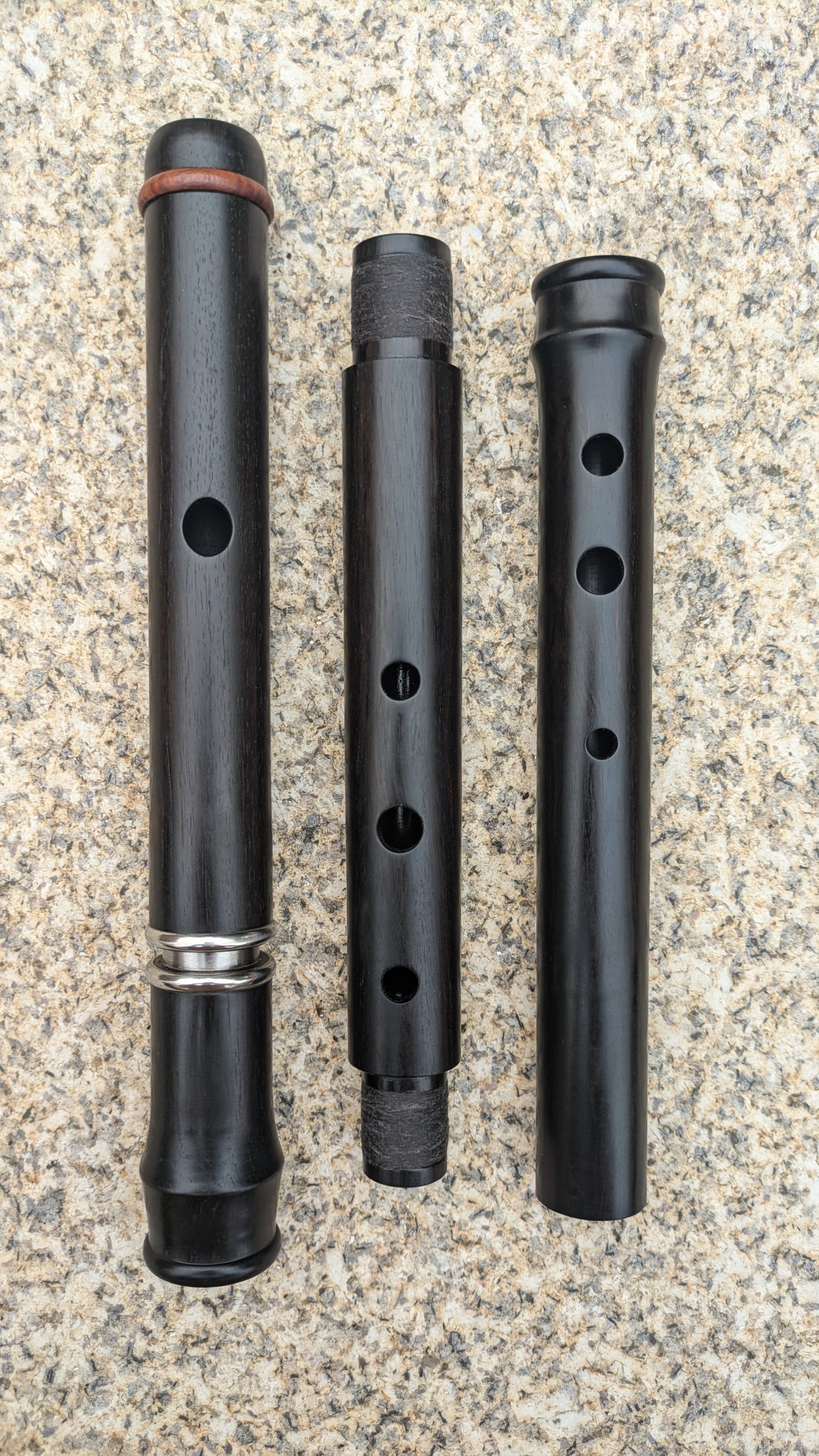 Irish Flute in D made of African Blackwood & Mopane | Rui Gomes