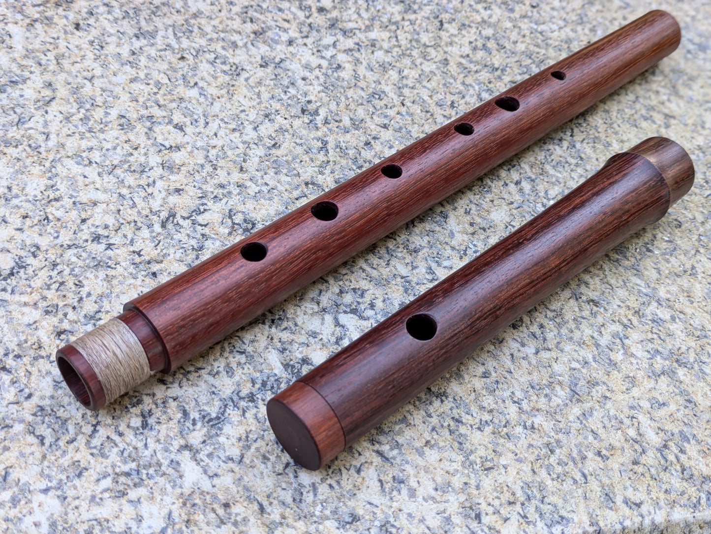 Wooden Flute in the key of F made in Macacauba by Rui Gomes