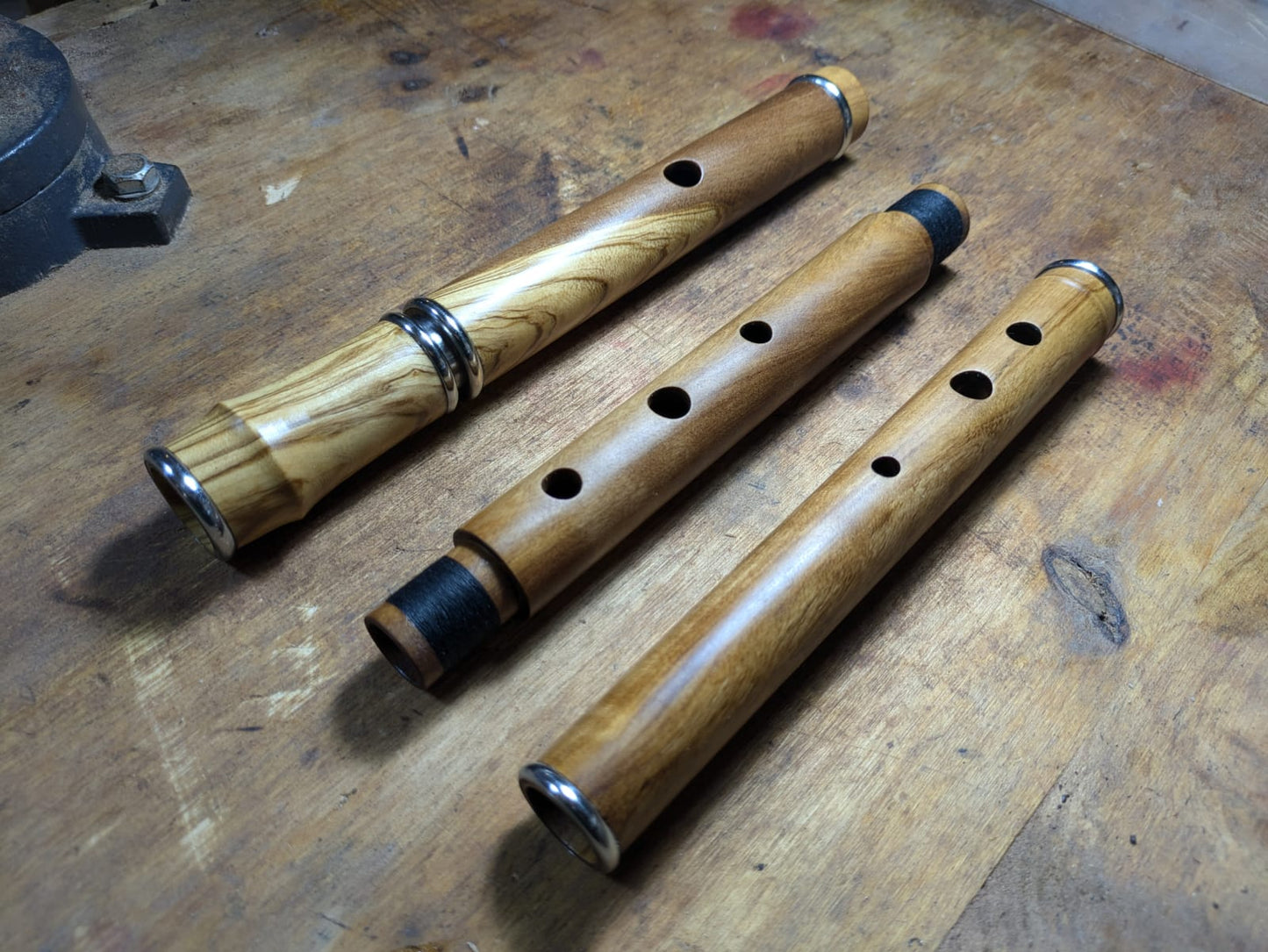 D Olivewood Flute with tuning slide & rings | Rui Gomes