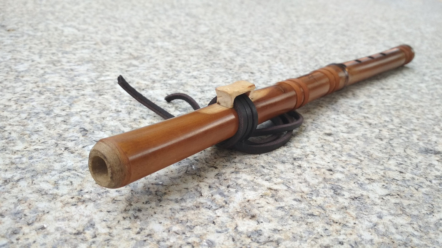 Exotic Native American Style Bamboo flute. Indian Minor Pentatonic Flute. Small Mountain flute.