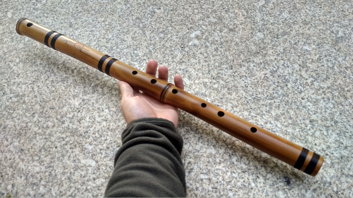 RESERVED for Uta: Bamboo Flutes in the key of Low C and Low D. Meditative Oriental Zen Buddhist Flute. Raga flute