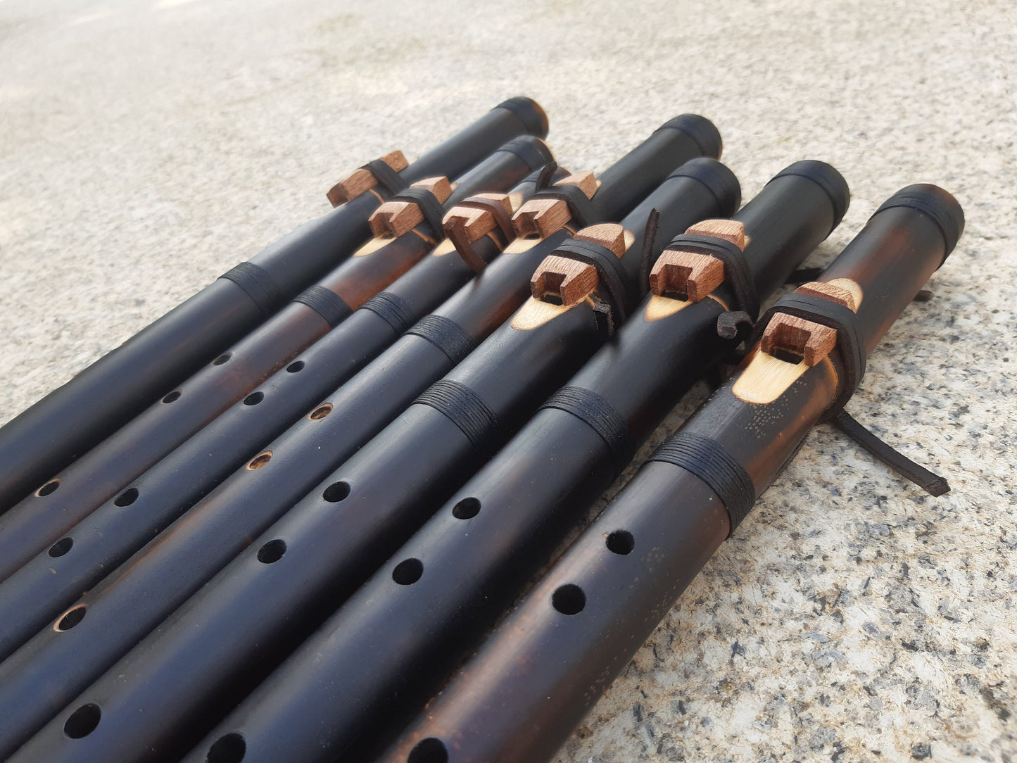 Ethnic Native American Style Bamboo Flute. Rustic Flute. Exotic native american style flute. Culture fusion flute. Native Flute.