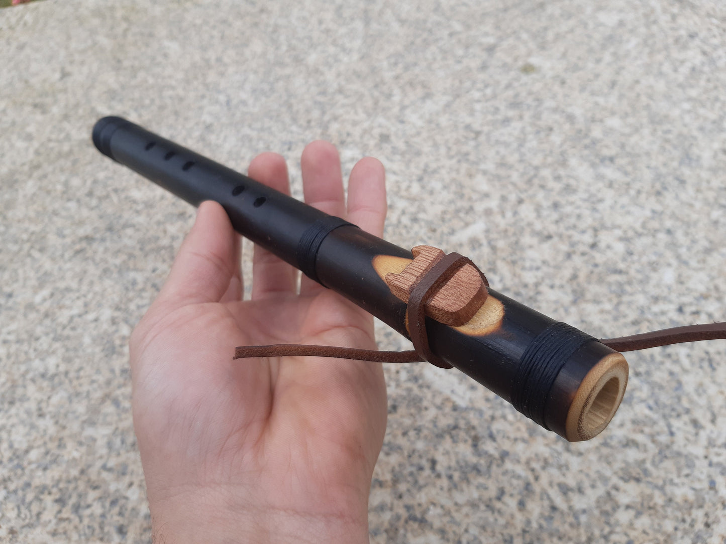 Ethnic Native American Style Bamboo Flute. Rustic Flute. Exotic native american style flute. Culture fusion flute. Native Flute.