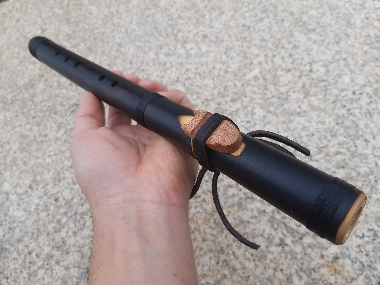Ethnic Native American Style Bamboo Flute. Rustic Flute. Exotic native american style flute. Culture fusion flute. Native Flute.