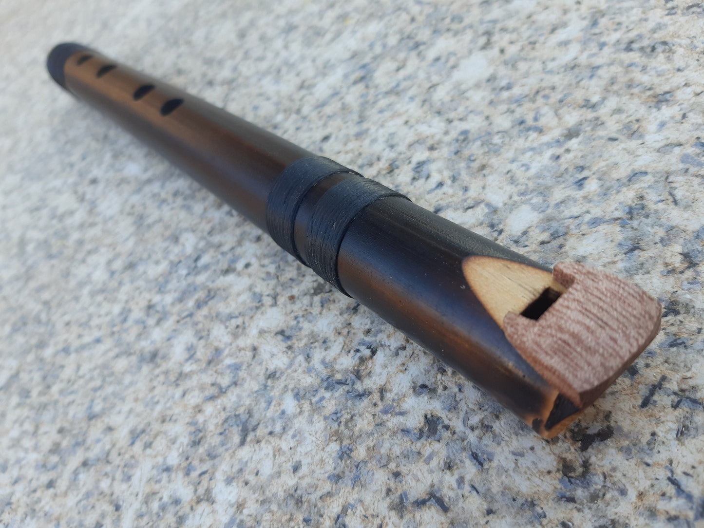 Rustic Native American Style Fipple flute with a major pentatonic scale. Ethnic bamboo Flute. Culture Fusion flute. Handmade flute.