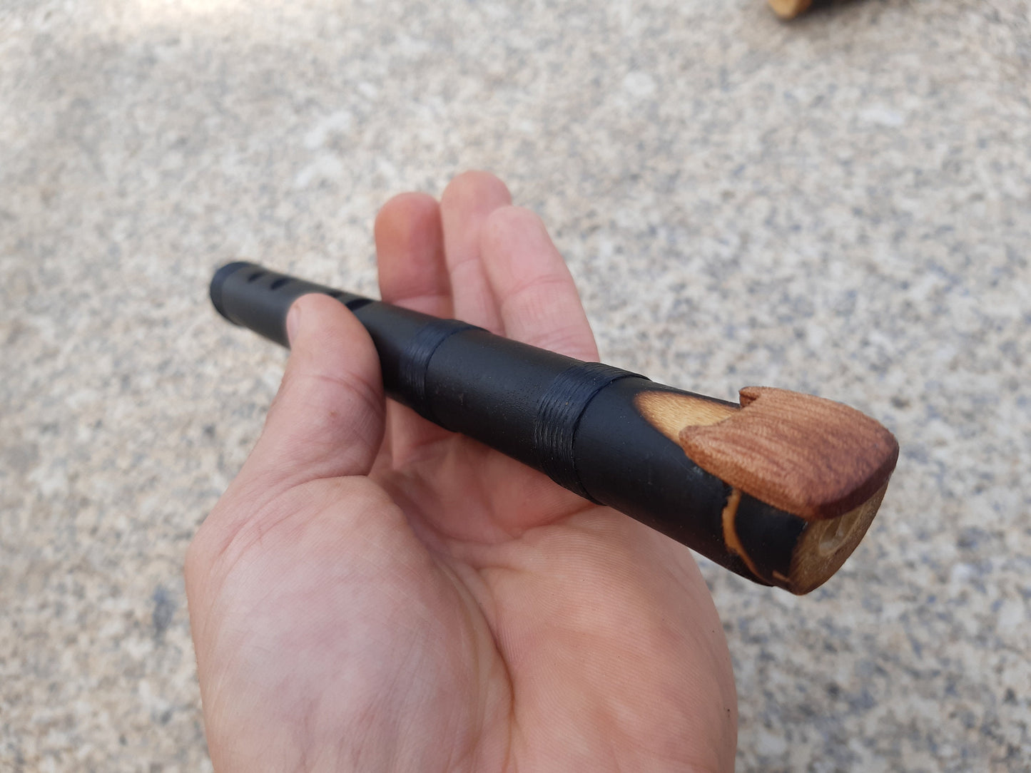 Rustic Native American Style Fipple flute with a major pentatonic scale. Ethnic bamboo Flute. Culture Fusion flute. Handmade flute.