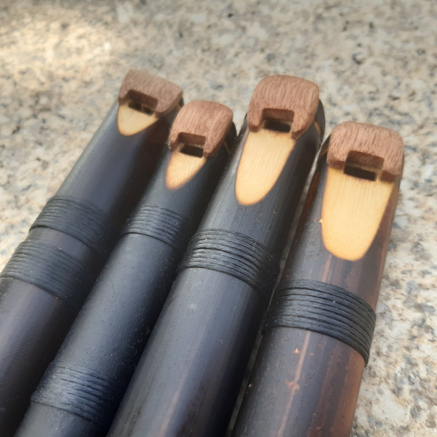 Rustic Native American Style Fipple flute with a major pentatonic scale. Ethnic bamboo Flute. Culture Fusion flute. Handmade flute.