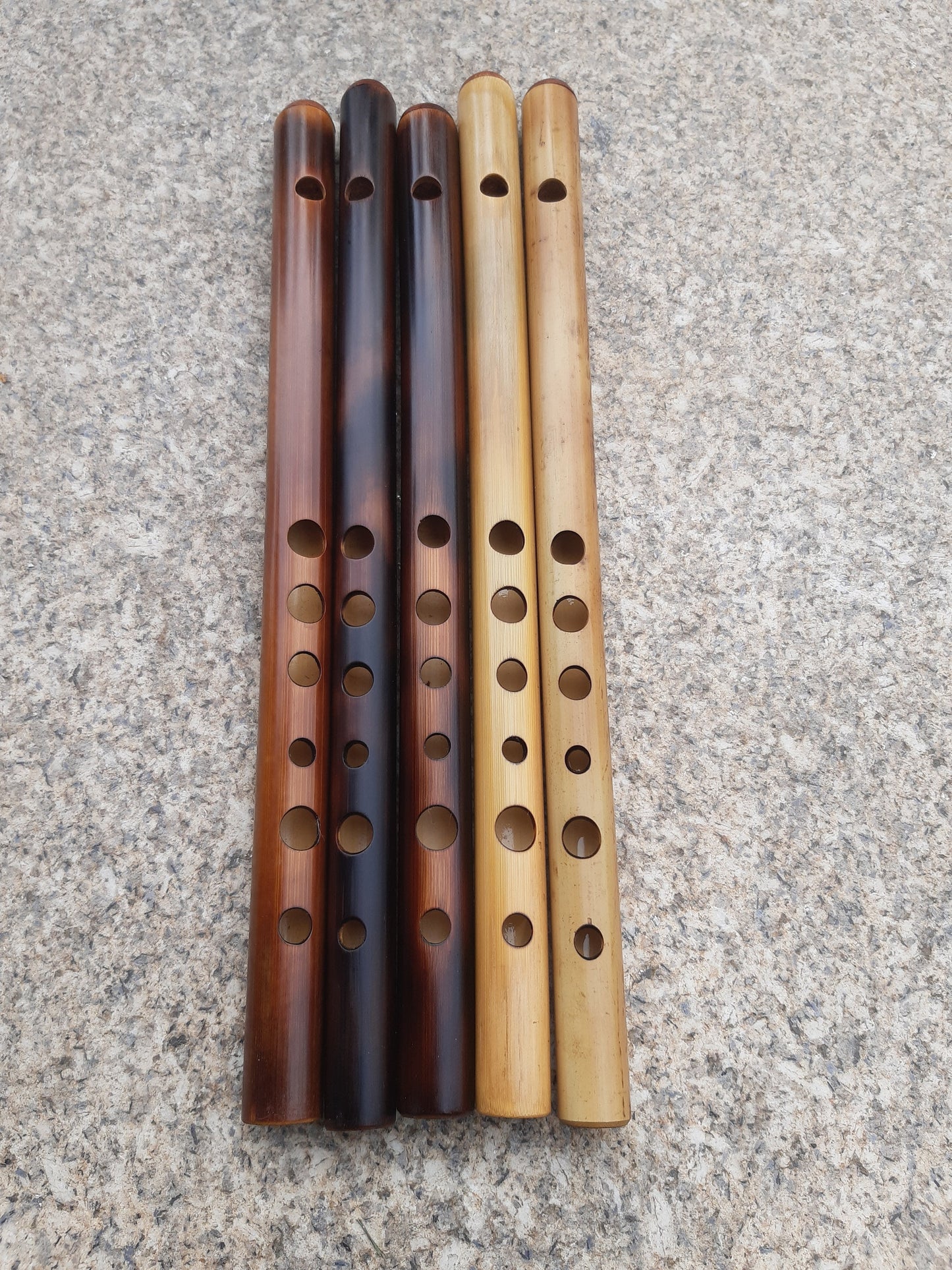 C Major Flute. Bamboo Transverse flute tuned in C major. Soprano C. Concert tuned. A = 440 Hz. Bansuri. Fife in C. Dark color