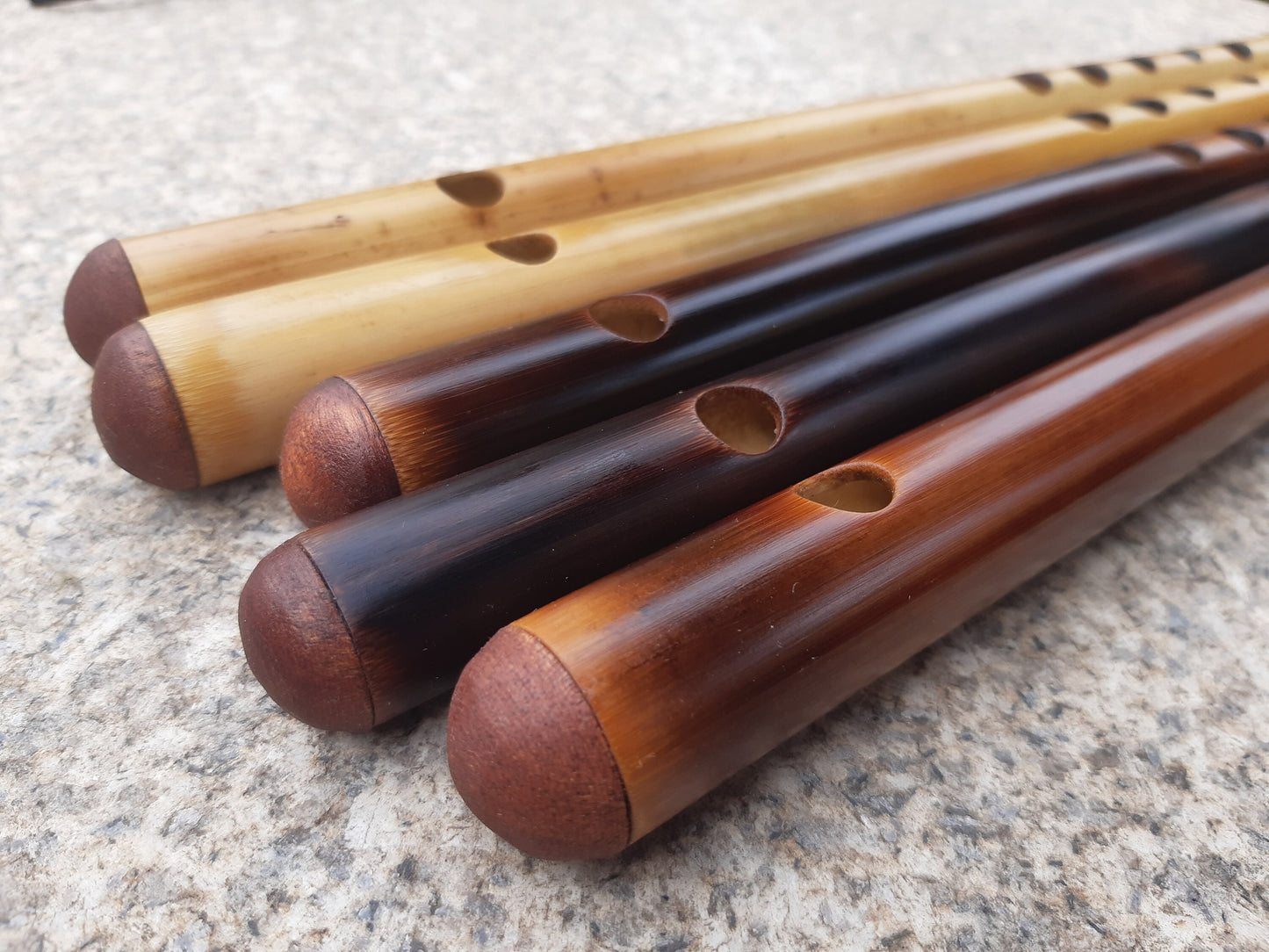C Major Flute. Bamboo Transverse flute tuned in C major. Soprano C. Concert tuned. A = 440 Hz. Bansuri. Fife in C. Dark color