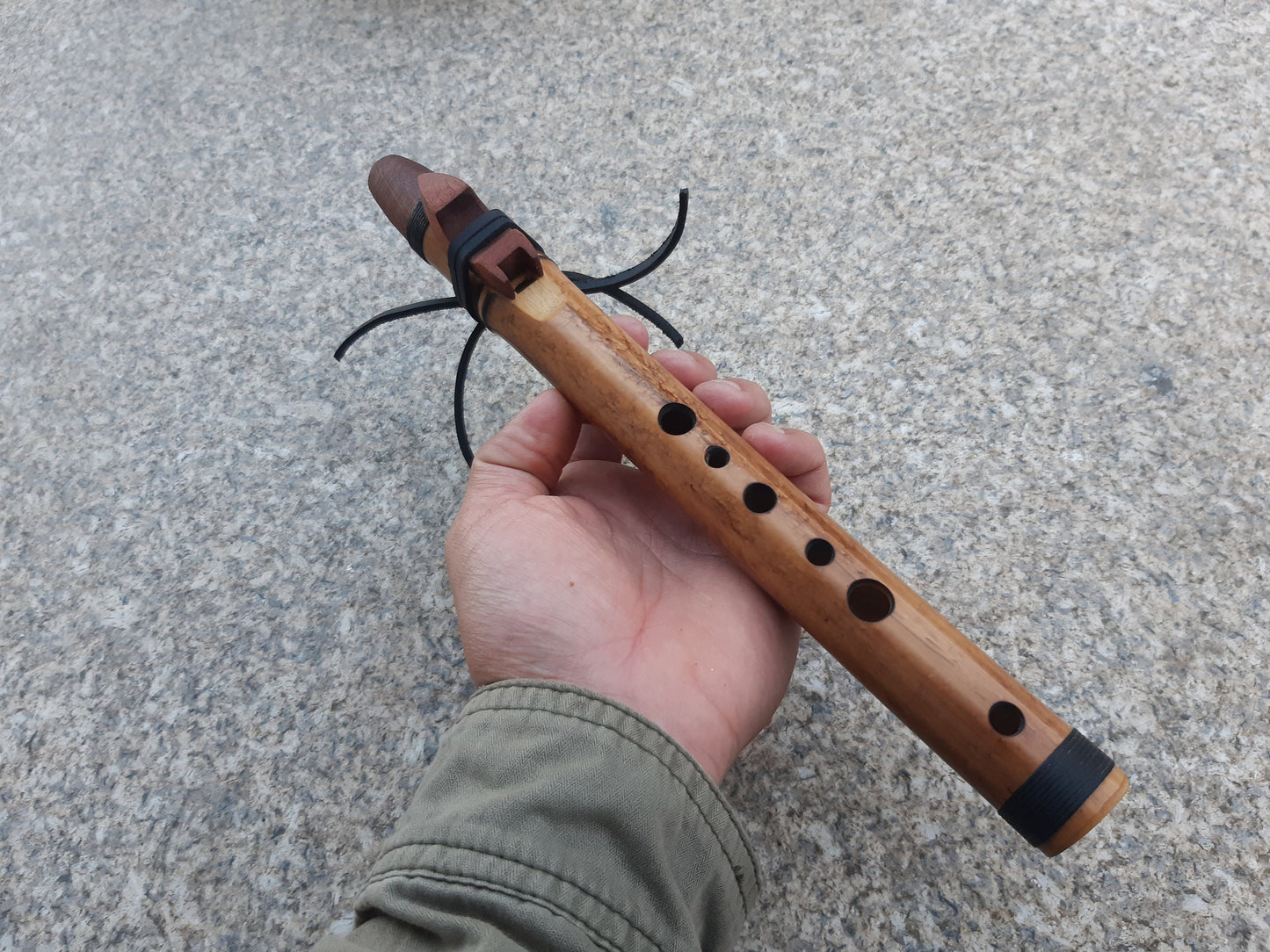 Pocket Native American Style Flute tuned to high E Hijaz kar scale. Small Rustic Flute. Persian scale. Culture Fusion flute. Handmade flute.
