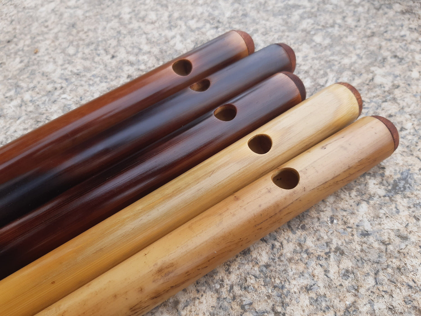 C Major Flute. Bamboo Transverse flute tuned in C major. Soprano C. Concert tuned. A = 440 Hz. Bansuri. Fife in C. Dark color