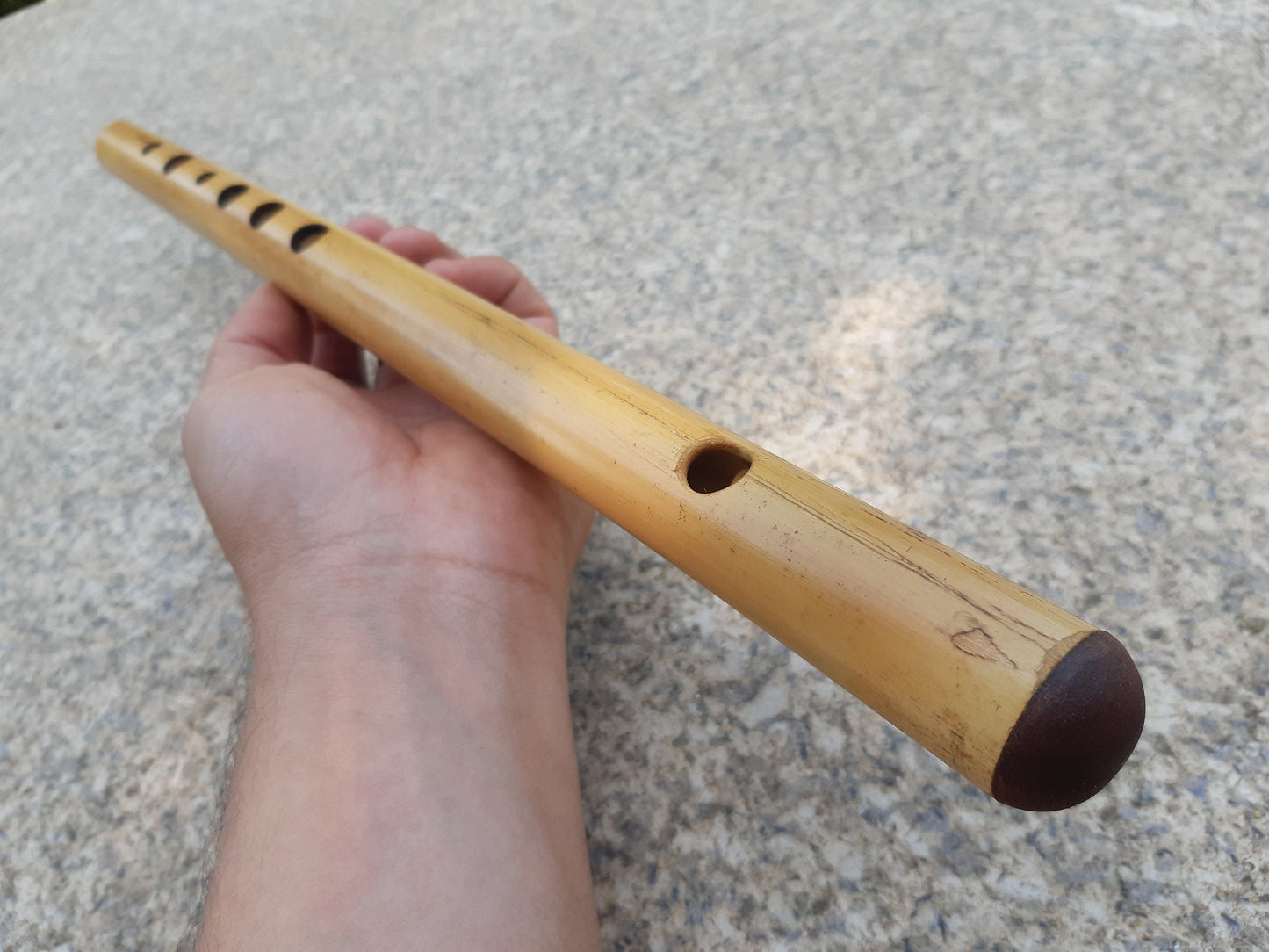 Basic Bamboo Flute in B flat Major | Transverse flute tuned in A=440 | A# or A sharp concert tuned fife for Folk Music Bb major | Rui Gomes