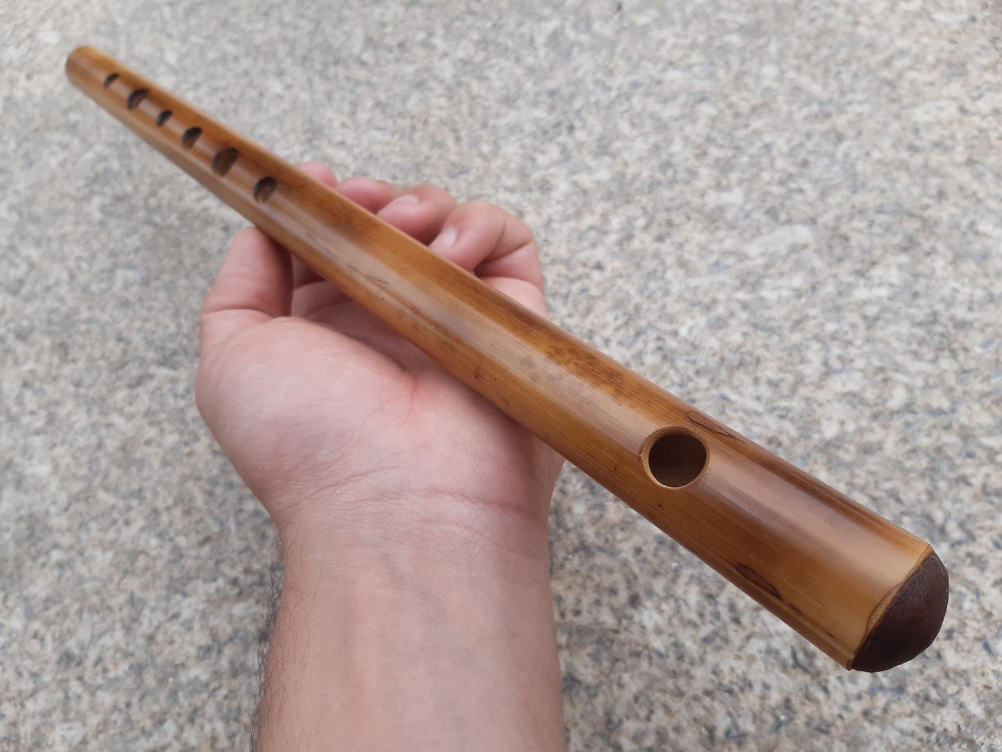 Basic Bamboo Flute in B flat Major | Transverse flute tuned in A=440 | A# or A sharp concert tuned fife for Folk Music Bb major | Rui Gomes