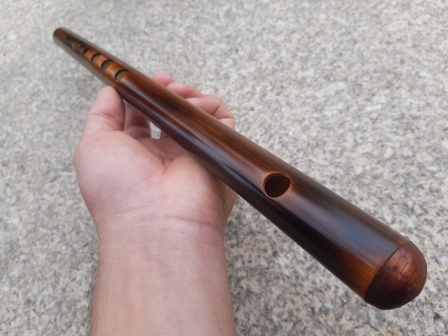 Basic Bamboo Flute in B flat Major | Transverse flute tuned in A=440 | A# or A sharp concert tuned fife for Folk Music Bb major | Rui Gomes